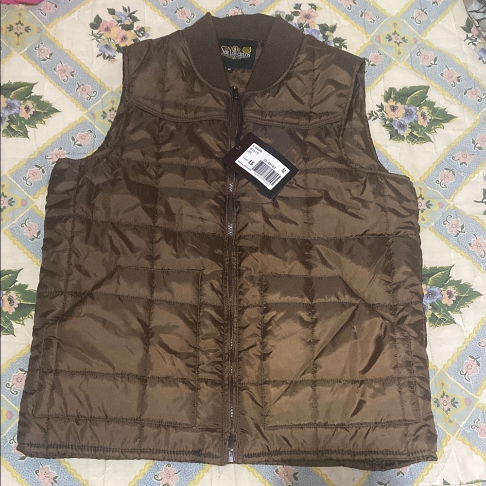 Men's Brown Puffer Vest